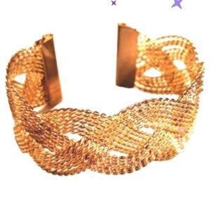 New braided textured goldtoned cuff